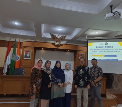Pusat Penjaminan Mutu (PPM) Universitas Muhammadiyah Jember melaksanakan kegiatan Benchmarking dengan Bada Penjaminan Mutu (BPM) Universitas Ahmad Dahlan